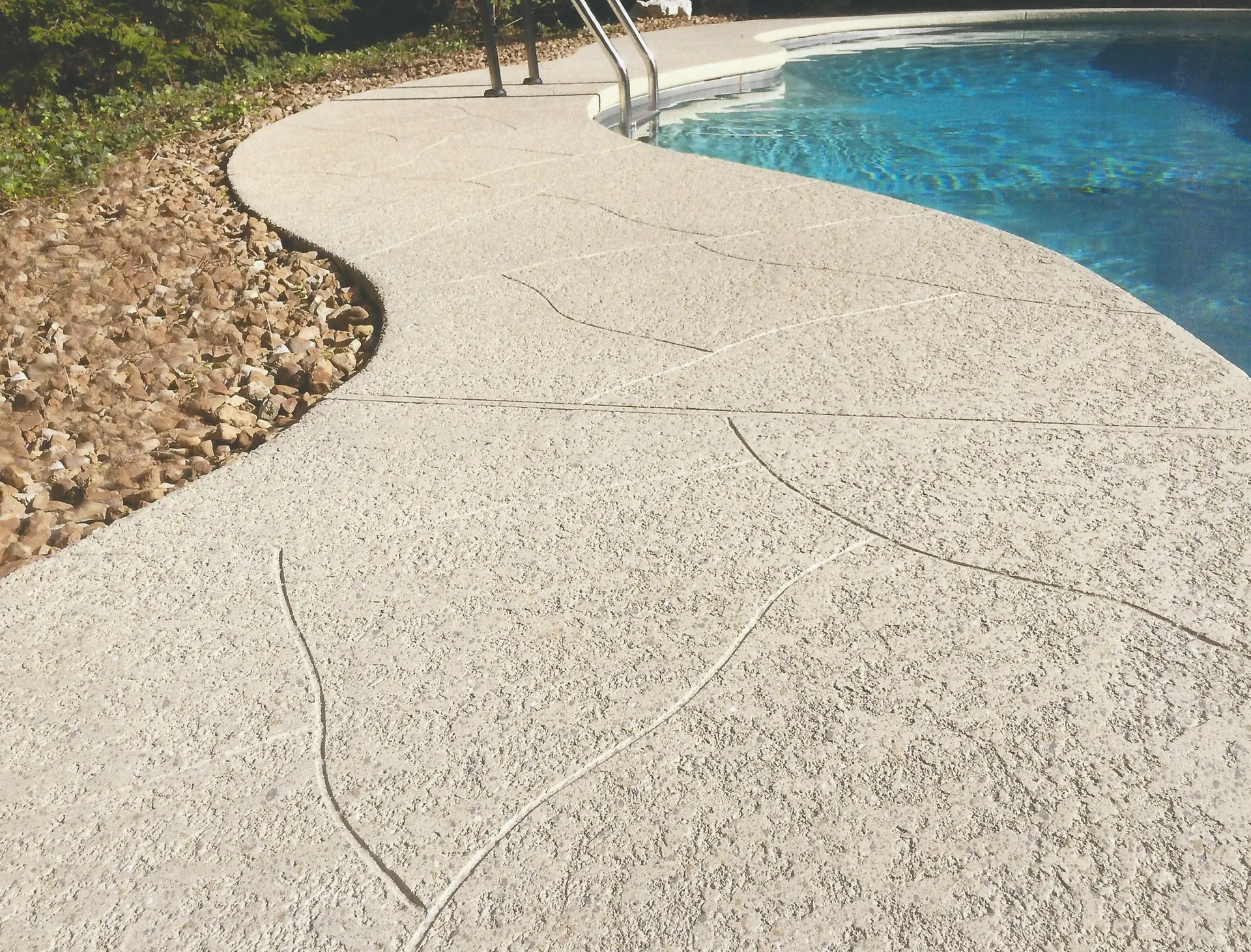 Cool deck knockdown texture coating around pool in Las Vegas