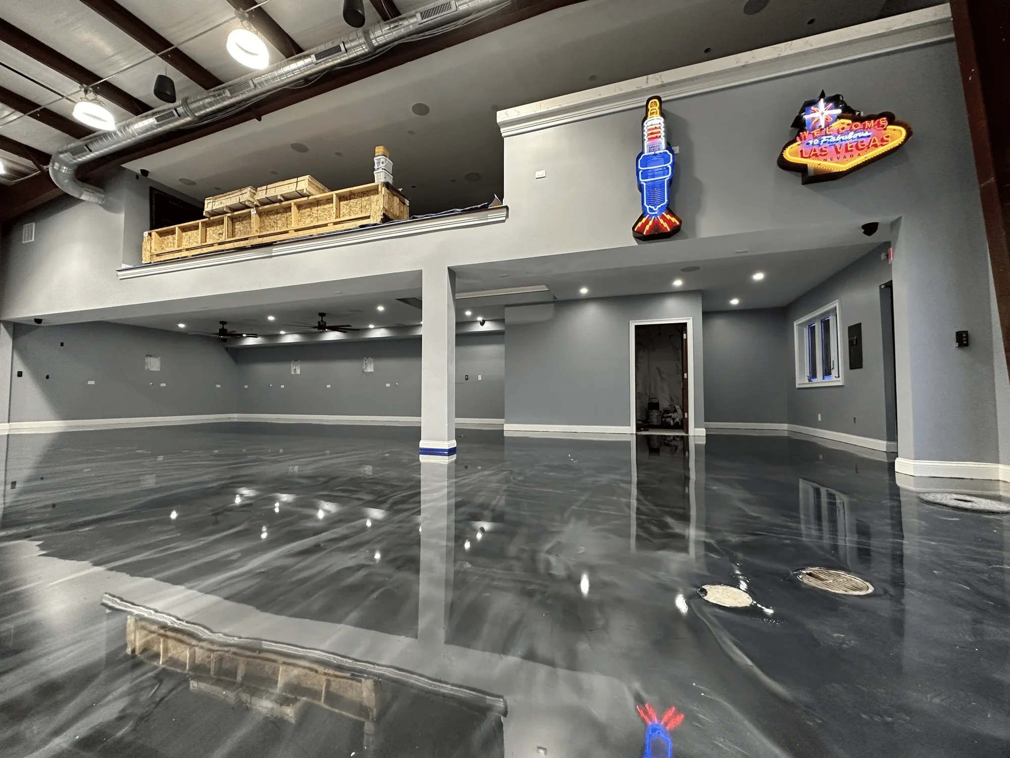 Metallic Epoxy — Vegas Neon Showroom